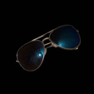 2/$15 | glasses | Gold aviator sunglasses with mirrored blue-purple lenses